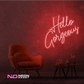 Color: Red 'Hello Gorgeous' LED Neon Sign - Affordable Neon Signs