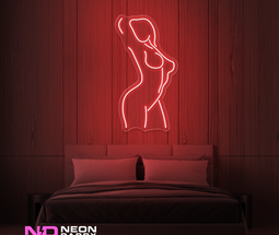 Color: Red 'Female Pose' LED Neon Sign - Affordable Neon Signs