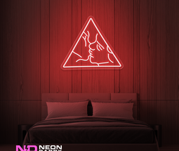 Color: Red 'Love Triangle' - LED Neon Sign - Affordable Neon Signs