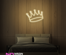 Color: Warm White 'Crown' LED Neon Sign - Affordable Neon Signs