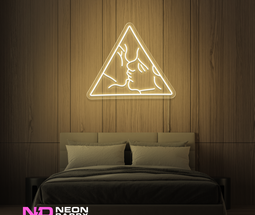 Color: Warm White 'Love Triangle' - LED Neon Sign - Affordable Neon Signs