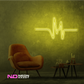 Color: Yellow 'Pulse' - LED Neon Sign - Affordable Neon Signs