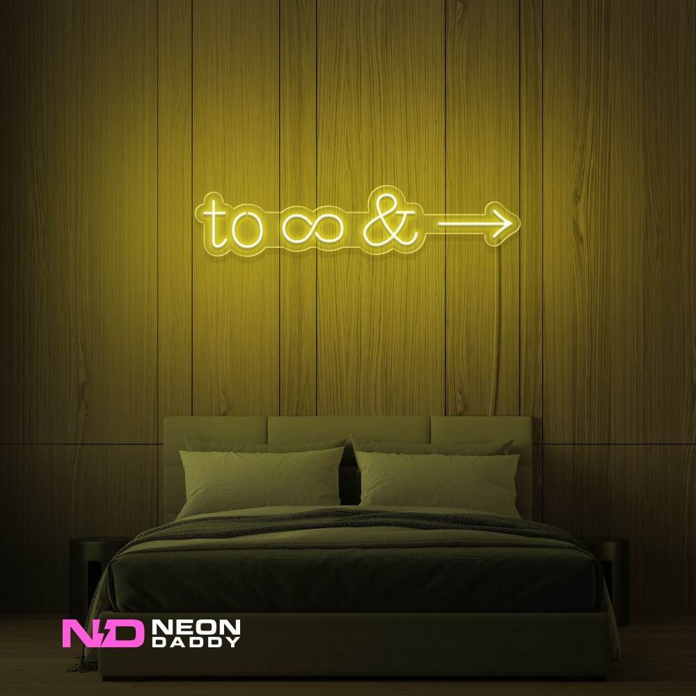 Color: Yellow To Infinity and Beyond LED Neon Sign