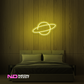 Color: Yellow 'Planet Neptune' - LED Neon Sign - Space Neon Signs