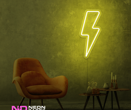Color: Yellow Lightning Strike LED Neon Sign