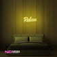 Color: Yellow 'Relax' - LED Neon Sign - Affordable Neon Signs